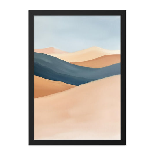 Desert Landscape Wall Art, Minimalist Print, Abstract Sand Dunes Painting, Earth Tones Artwork, Modern Home Decor, Bohemian Wall Decor - Tawshia