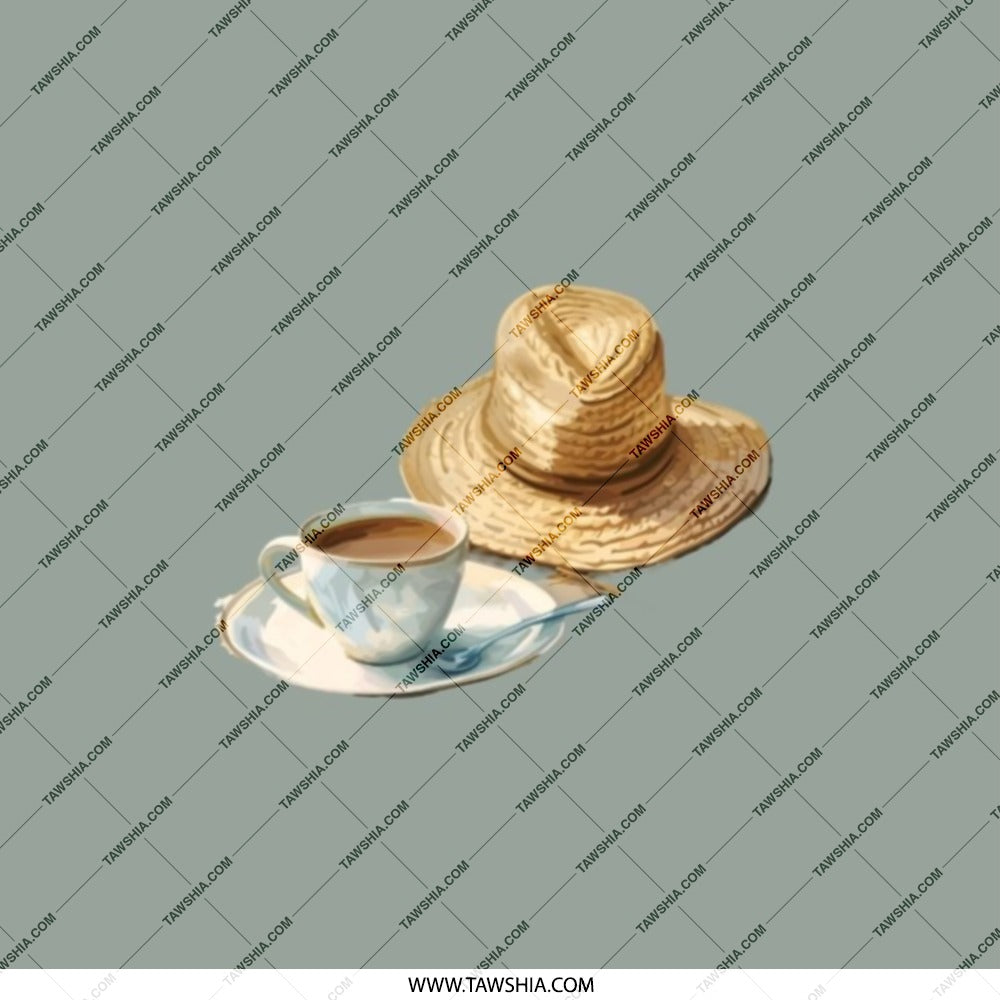 Coffee and Hat Pocket Mirror, Cute Pocket Mirror, Portable Mirror, Makeup Mirror, Travel Mirror, Everyday Carry Mirror, Gift for Her - Tawshia