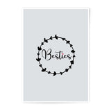Besties Photographic Prints, Friend Gift, Sister Gift, Best Friend Print, Minimalist Art, Friendship Decor, Room Decor, Wall Art - Tawshia