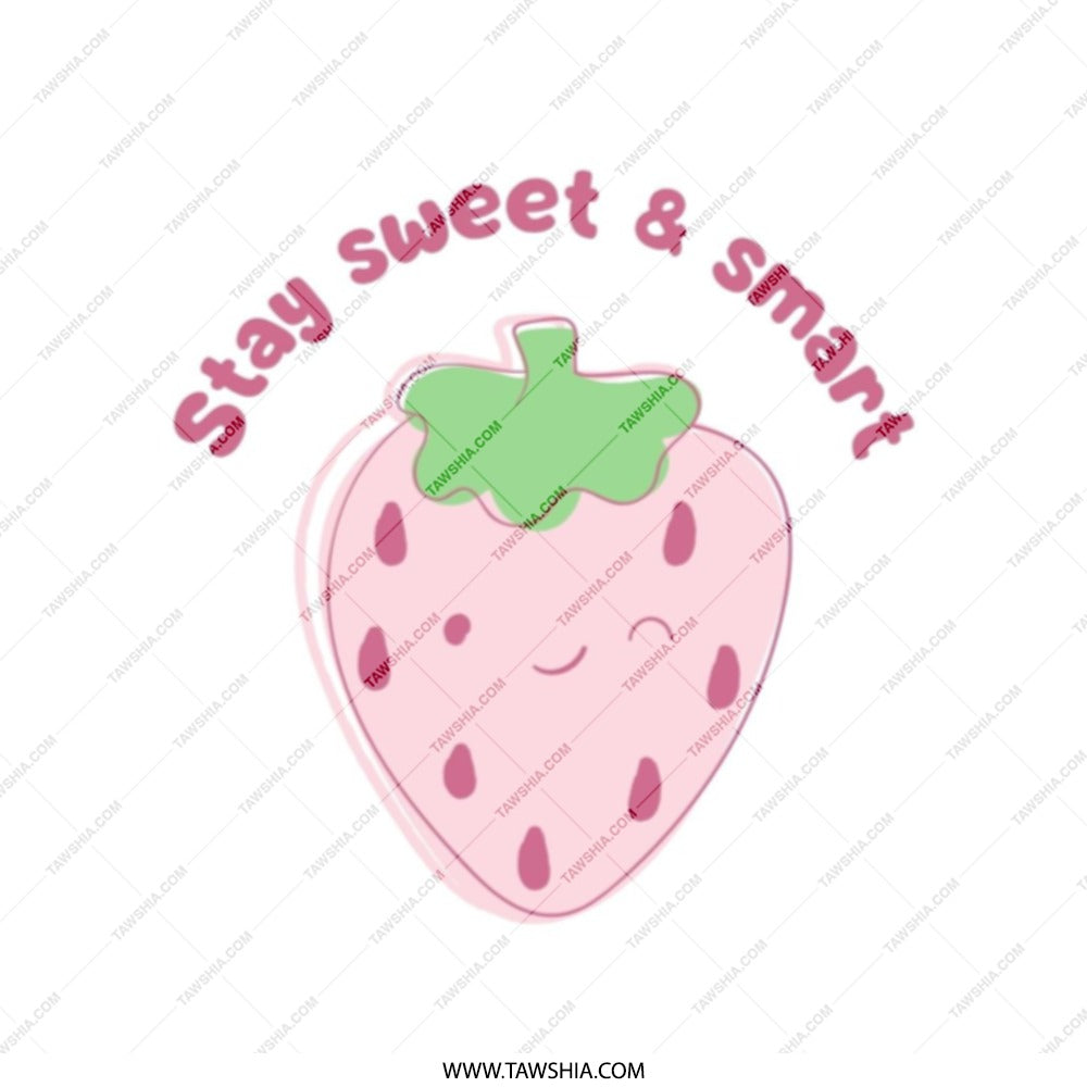 Strawberry Tote Bag, Cute Fruit Design, Stay Sweet and Smart, Everyday Tote, Trendy Shopping Bag, Gift Idea - Tawshia