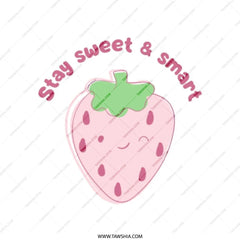 Strawberry Tote Bag, Cute Fruit Design, Stay Sweet and Smart, Everyday Tote, Trendy Shopping Bag, Gift Idea - Tawshia