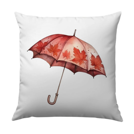 Autumn Leaves Umbrella Pillow, Fall Season Decor, Watercolor Pillow, Cozy Home Accent, Decorative Throw Pillow, Seasonal Gift Idea - Tawshia