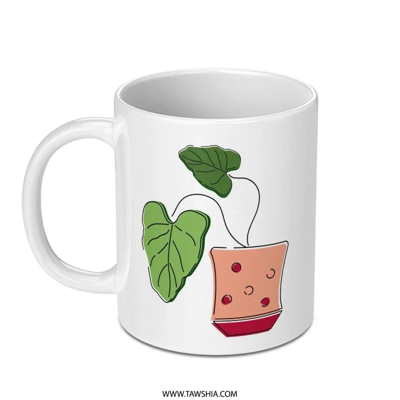 Potted Plant Mug, Trendy Coffee Mug, Cute Plant Lover Gift, Houseplant Mug, Plant Mom Gift, Botanical Mug, Plant Themed Mug, Gift for Her - Tawshia
