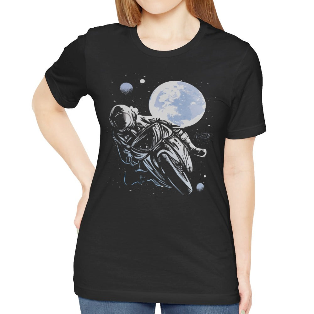 Futuristic Moon Rider Design T-Shirt product type
