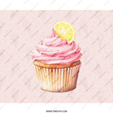 Cupcake Mouse Pad, Pink Frosting, Lemon Slice, Cute Desk Decor, Office Gift, Computer Accessory, Sweet Treat Mousepad, Foodie Gift - Tawshia
