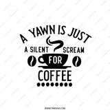 Coffee Lover Pillow, Funny Coffee Quote Pillow, Caffeine Addict Throw Pillow, Coffee Bean Home Decor, Silent Scream Gift Pillow, Cozy Pillow - Tawshia
