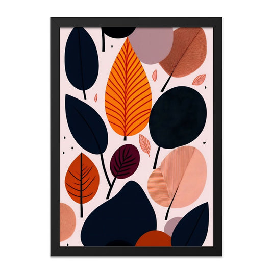 Abstract Leaves Wall Art, Botanical Print, Modern Art Print, Colorful Leaf Illustration, Home Decor Wall Art, Nature Inspired Art - Tawshia