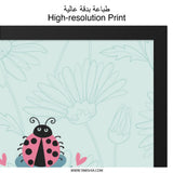 Believe You Can Framed Wall Art, Ladybug Illustration, Inspirational Quote Print, Motivational Decor, Nursery Art, Girl's Room Art - Tawshia