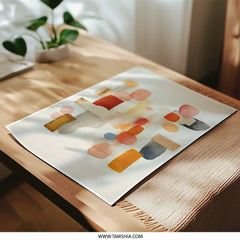 Abstract Photographic Prints, Modern Wall Art, Geometric Shapes, Minimalist Home Decor, Contemporary Art Print, Living Room Decor - Tawshia