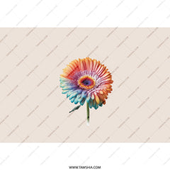 Floral Tumbler, Gerbera Daisy Design, Flower Art Cup, Bright Colors, Unique Tumbler, Gift Ideas, Drinkware, Tumbler with Straw - Tawshia
