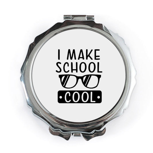School Cool Pocket Mirror, Teacher Gift, Student Accessory, Novelty Mirror, Funny Pocket Mirror, Back to School Gift, Teacher Appreciation - Tawshia