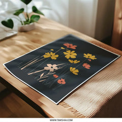 Wildflower Photographic Print, Botanical Art Print, Floral Photography, Modern Wall Art, Flower Field Photo Print, Minimalist Floral Decor - Tawshia