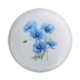 Blue Poppy Pinback, Floral Pinback Button, Flower Pin, Botanical Pin, Poppy Lover Gift, Elegant Lapel Pin, Unique Accessory, Nature Inspired - Tawshia