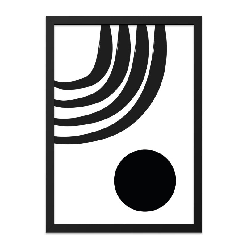 Minimalist Wall Art, Black and White Print, Abstract Art Decor, Modern Home Art, Contemporary Wall Decor, Circle and Lines Art - Tawshia