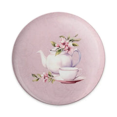 Tea Party Pinback Button, Pink Floral Teapot Button, Flower Tea Cup Pin, Elegant Button, Floral Arrangement Button, Tea Lover Gift - Tawshia