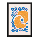 Croissant Wall Art, Breakfast Art Print, Food Illustration, Kitchen Decor, Blueberries, Spoon Design, Modern Art (135 characters) - Tawshia