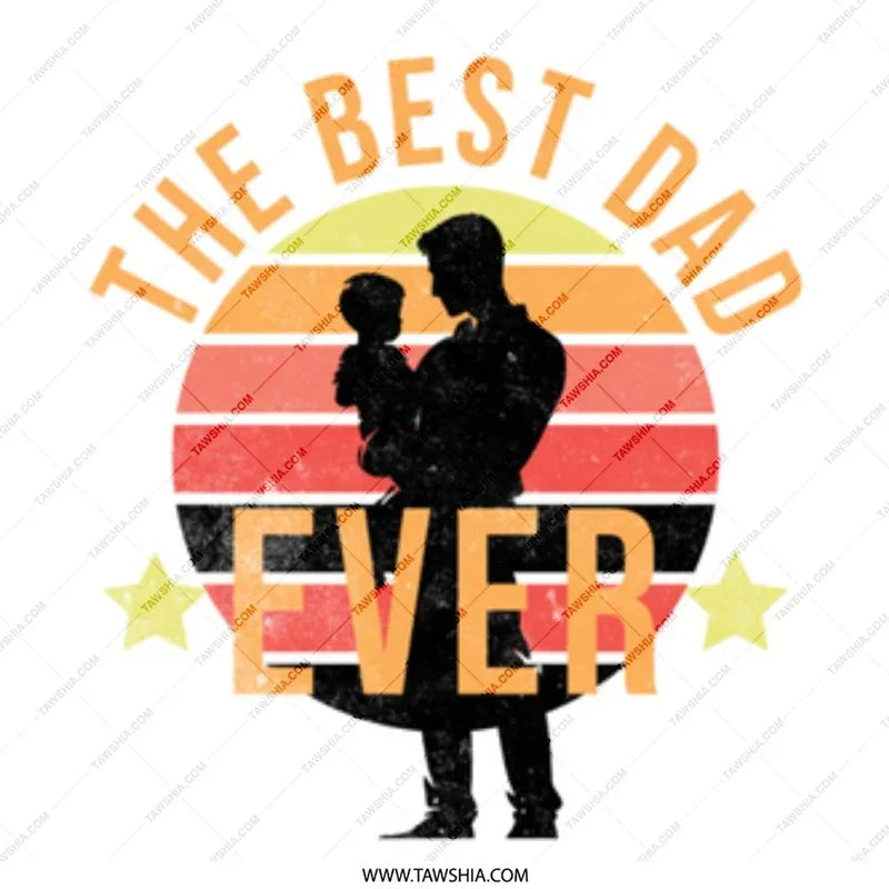 The Best Dad Ever Silhouette Design Gift product