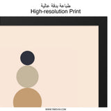 Minimalist Geometric Wall Art, Modern Abstract Print, Circle Art, Neutral Tone Poster, Contemporary Home Decor, Stylish Artwork - Tawshia