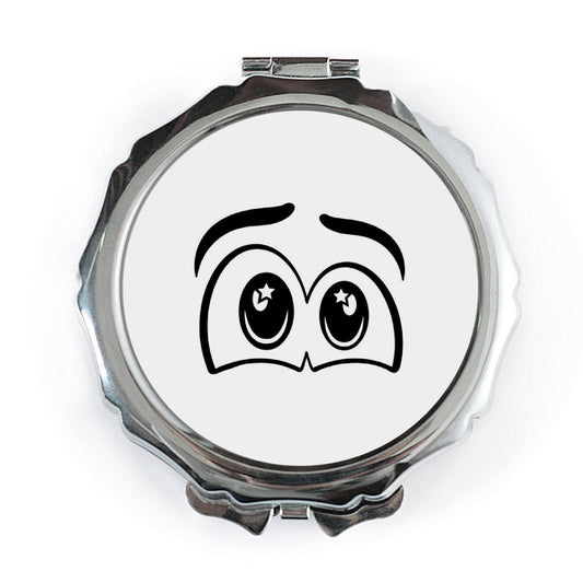 Anime Eyes Pocket Mirror, Kawaii Manga Mirror, Cute Cartoon Style, Portable Makeup Mirror, Travel Gift, Anime Lover Gift, Cosplay Mirror - Tawshia