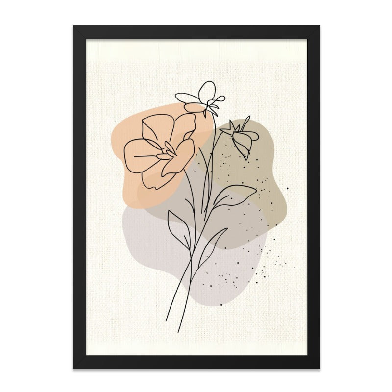 Floral Line Art Wall Decor, Minimalist Flower Print, Botanical Wall Art, Abstract Floral Art, Line Drawing Art, Flower Wall Art (135) - Tawshia