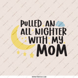 Pulled All Nighter Mom Pocket Mirror, Baby Shower Gift, New Mom Present, Funny Mom Life Mirror, Cute Pocket Mirror, Mom Gift Idea - Tawshia