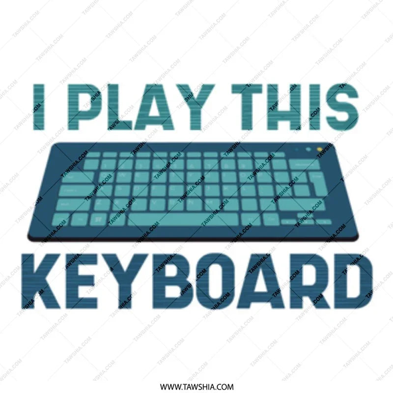 I Play This Keyboard Fun Music Art Sticker product type