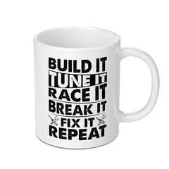 Build It Tune It Mug, Race Car Lover Gift, Mechanic Coffee Cup, Car Enthusiast Gift, Funny Car Mug, Car Guy Mug, Gift for Him - Tawshia