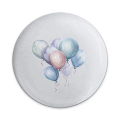Watercolor Balloons Pinback, Pastel Balloons Pin, Birthday Party Pin, Celebration Button, Cute Balloons Pinback Button - Tawshia