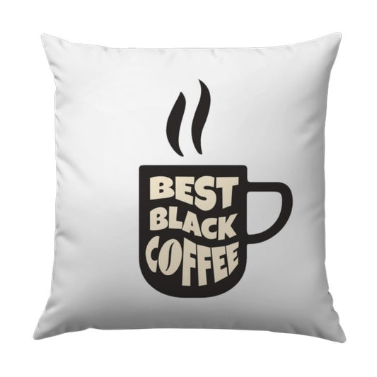 Best Black Coffee Mug Pillow, Caffeine Lover Gift, Home Decor Throw Pillow, Modern Design Cushion, Kitchen Decor, Coffee Addict Pillow - Tawshia