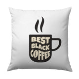 Best Black Coffee Mug Pillow, Caffeine Lover Gift, Home Decor Throw Pillow, Modern Design Cushion, Kitchen Decor, Coffee Addict Pillow - Tawshia