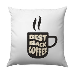 Best Black Coffee Mug Pillow, Caffeine Lover Gift, Home Decor Throw Pillow, Modern Design Cushion, Kitchen Decor, Coffee Addict Pillow - Tawshia