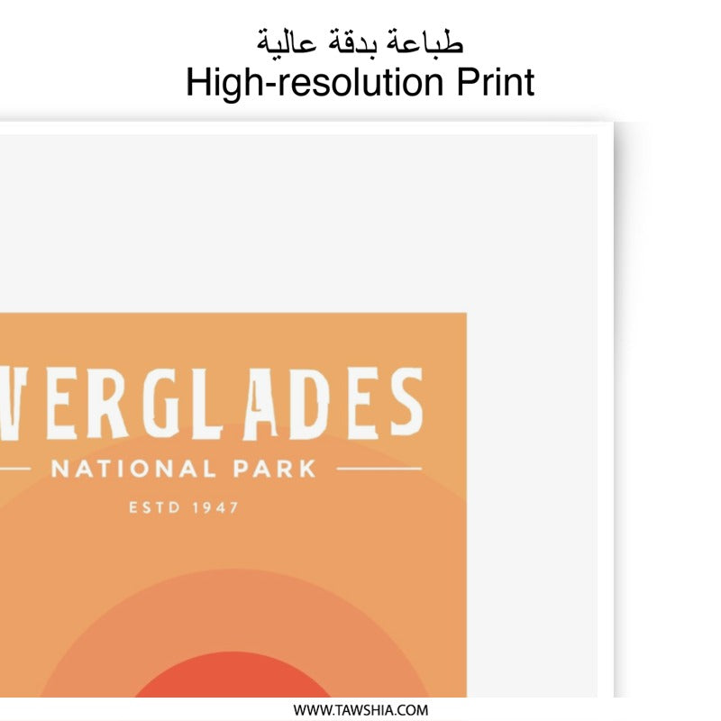 Everglades National Park Photographic Print, Florida Alligator Art, Sunset Landscape Poster, Travel Souvenir Wall Decor, Home Decor - Tawshia