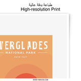 Everglades National Park Photographic Print, Florida Alligator Art, Sunset Landscape Poster, Travel Souvenir Wall Decor, Home Decor - Tawshia