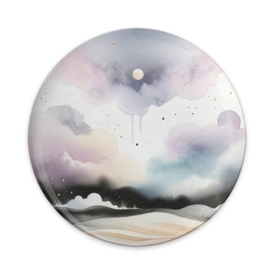 Watercolor Sky Pinback Button, Aesthetic Clouds Badge, Pastel Landscape, Unique Gift, Button Collection, Trendy Accessory, Backpack Pin - Tawshia