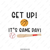 Get Up Its Game Day Pillow, Baseball Pillow, Basketball, Sports Pillow, Gift for Sports Lover, Kids Room Decor, Throw Pillow - Tawshia