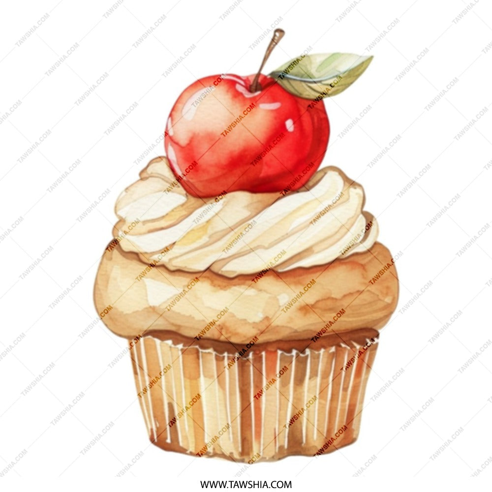 Apple Cupcake Tote Bag, Dessert Lover Gift, Whimsical Food Art Bag, Grocery Shopping Bag, Everyday Tote, Cute Gift Idea - Tawshia