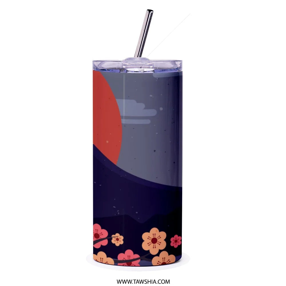 Scenic Floral Design Travel Tumbler Drinkware product type