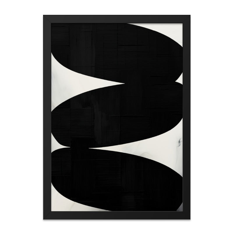 Abstract Black White Wall Art, Modern Minimalist Art Print, Geometric Shapes Wall Decor, Contemporary Art, Living Room Art, Home Decor - Tawshia