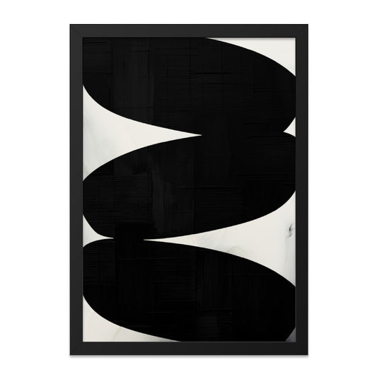 Abstract Black White Wall Art, Modern Minimalist Art Print, Geometric Shapes Wall Decor, Contemporary Art, Living Room Art, Home Decor - Tawshia