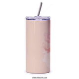 Floral Art Tumbler, Watercolor Flower Tumbler, Cute Tumbler, Gift Idea, Everyday Tumbler, Flower Design Tumbler, Travel Tumbler - Tawshia