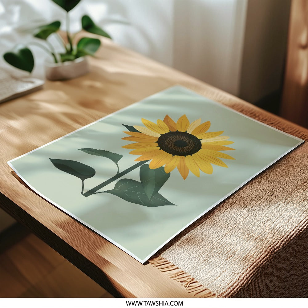 Sunflower Photographic Print, Floral Wall Art, Botanical Print, Flower Art Print, Modern Home Decor, Farmhouse Art, Nature Photography - Tawshia