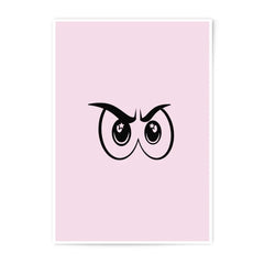 Cartoon Owl Eyes Photographic Prints, Quirky Art, Eye Prints, Fun Wall Decor, Playful Art Print, Cartoon Art, Animal Eyes - Tawshia