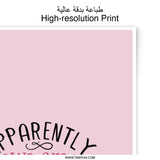 Funny Quote Photographic Prints, Apparently, Source of Problems, Home Decor, Wall Art, Cute Pink Print, Sarcastic Print, Gift Idea - Tawshia