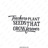 Teacher Appreciation Pillow, Teachers Plant Seeds That Grow Forever Pillow, Gift for Teacher, Thank You Teacher Pillow, Teacher Gift - Tawshia