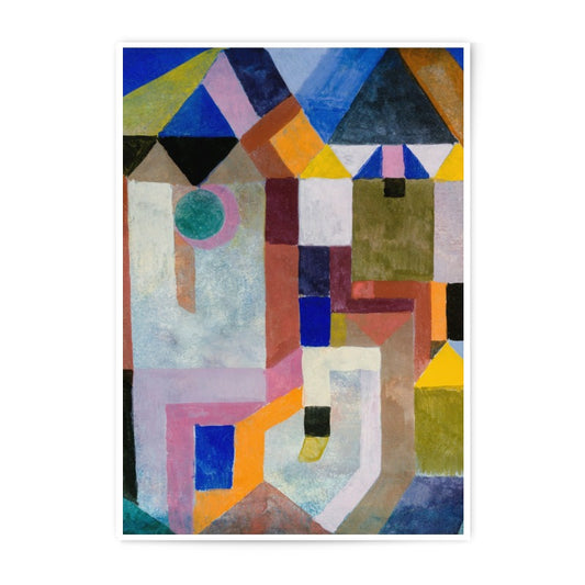 Abstract Photographic Print, Geometric Wall Art, Klee Inspired Art, Modern Home Decor, Colorful Art Print - Tawshia