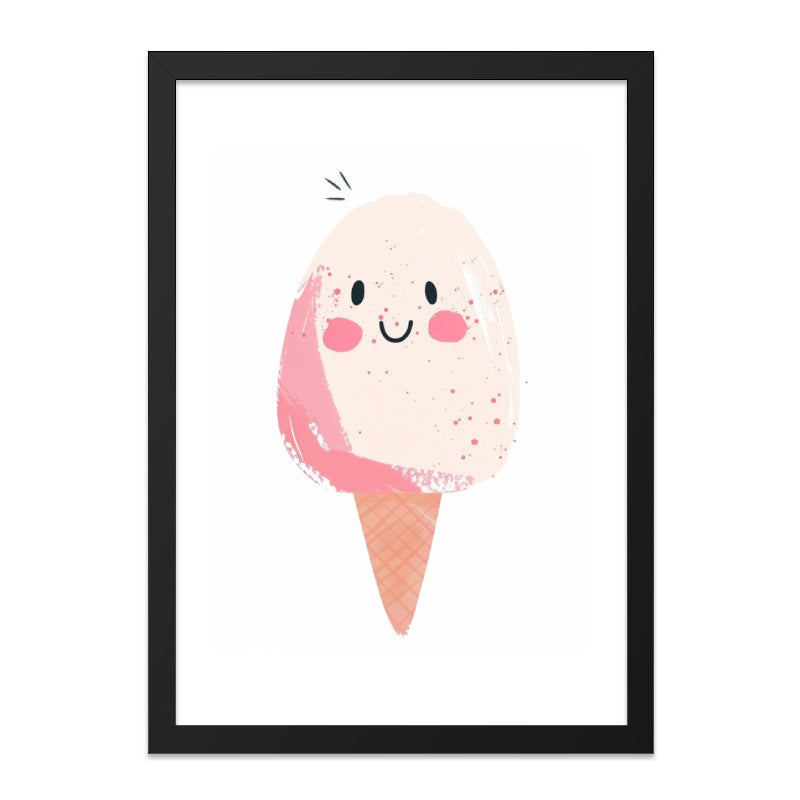 Kawaii Cotton Candy Wall Art, Ice Cream Print, Cute Foodie Decor, Kid's Room Art, Nursery Decor, Sweet Treat Poster - Tawshia