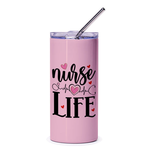 Nurse Life Tumbler, Pink Tumbler, Nurse Gift Idea, Medical Tumbler, Doctor Tumbler, Nurse Appreciation Gift, Healthcare Worker Tumbler - Tawshia
