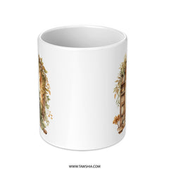 Cozy Reading Nook Mug, Book Lover Gift, Autumn Leaves Coffee Mug, Literary Mug, Home Decor Mug, Gift for Reader, Relaxing Mug, Bookworm Mug - Tawshia