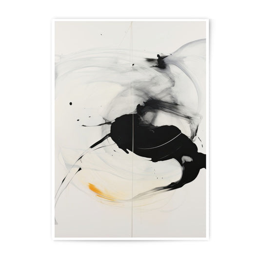 Abstract Ink Photographic Print, Modern Art Print, Minimalist Decor, Black and White Wall Art, Home Decor Art Print - Tawshia