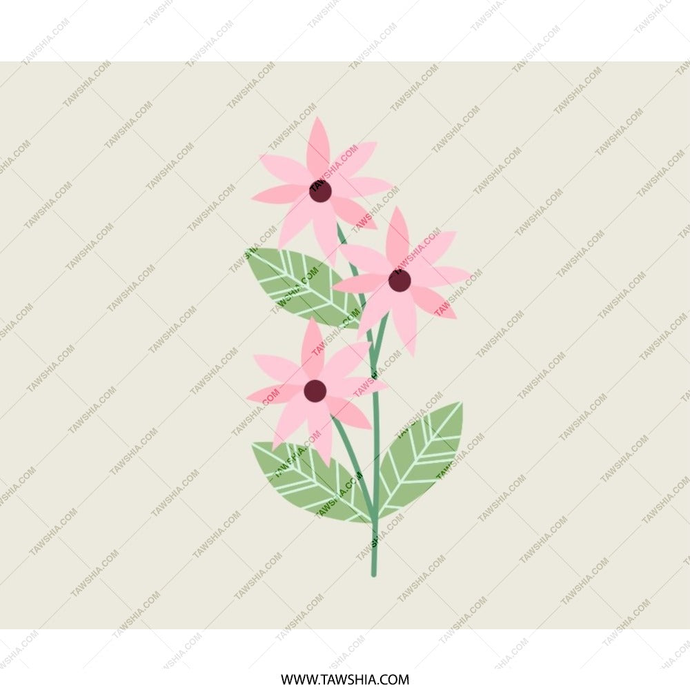Pink Flower Mouse Pad, Floral Desk Decor, Cute Office Accessory, Botanical Computer Mat, Gift for Her, Home Office Decor - Tawshia